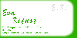 eva kifusz business card